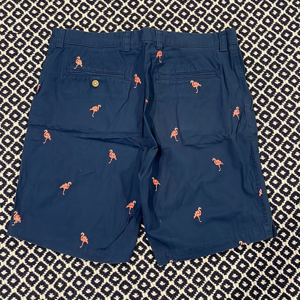 J.McLaughlin Embroidered Flamingo Shorts Size 34 - Picture 3 of 3